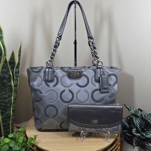 Coach Madison Op Art Signature Tote | Matching Wallet